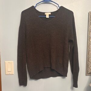 H&M Dark Brown V-Neck Sweater